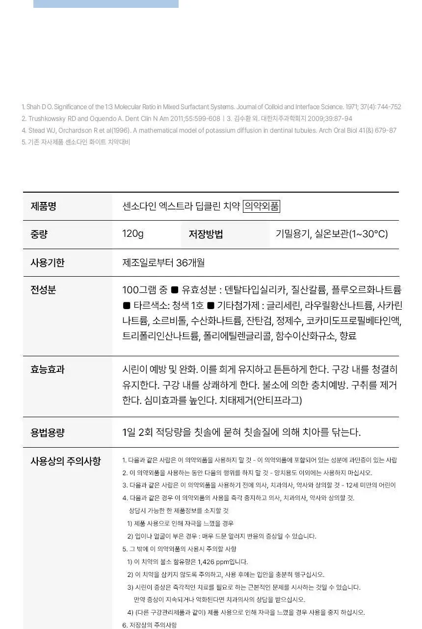 [불소 포함] 센소다인 치약 6종 택1 상세페이지 51